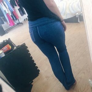 Petite fitted blue lounge pants joggers